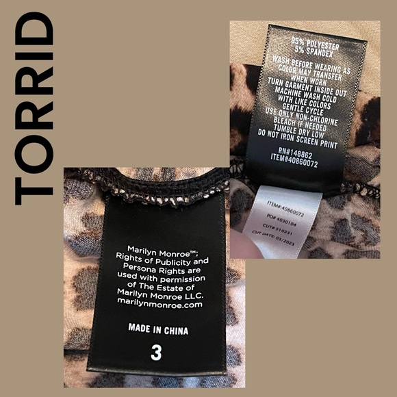 TORRID BodyCon Marilyn Monroe Midi Ruched Leopard Print V-Back Dress 22/24 NWT - Picture 12 of 16